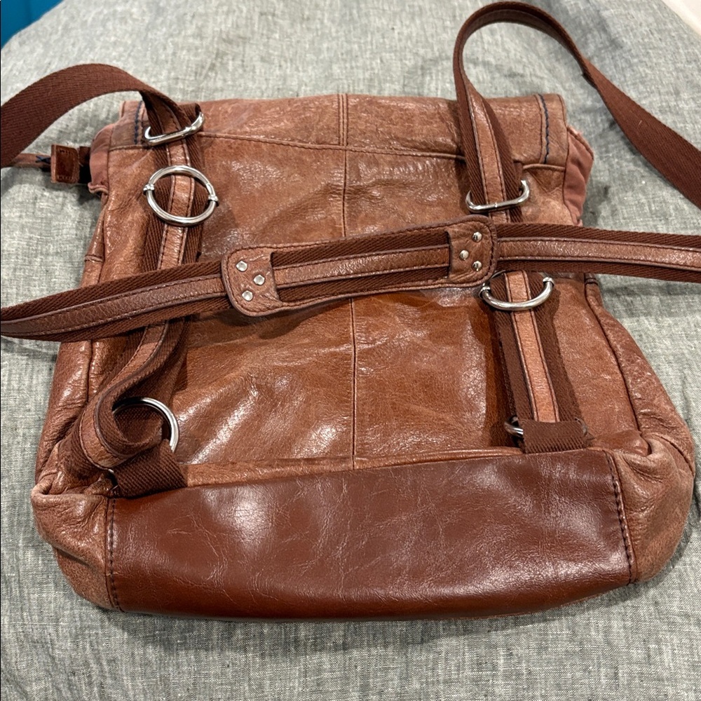 The Sak Ventura Brown Leather Convertible Backpack Crossbody Shoulder Bag - Picture 8 of 8